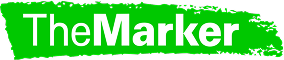 לוגו של TheMarker בצבע ירוק, מתאים למידע על החזר מס לשכירים ודיווחים כספיים.