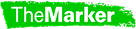 לוגו של TheMarker, אתר חדשות כלכלה ועסקים עם צבעים ירוקים ושחורים.